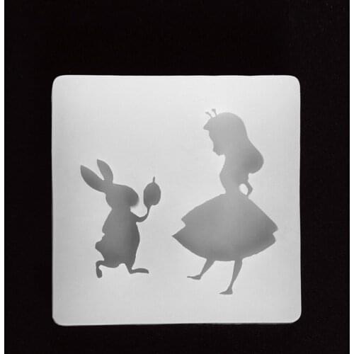 1PCS Girl Rabbit Shape Silicone Mold For Necklace Earrings Hair Ring Clay Fondant Cake Baking Decorating Tools