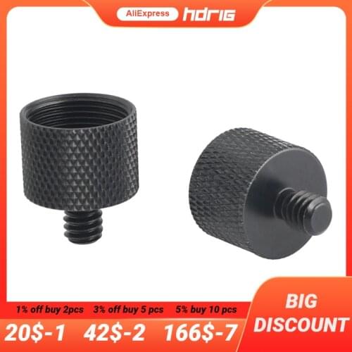 HDRiG 1/4"-20 Male To 5/8"-27 Female Mic Stand Adapter For standard microphone stands Photo Studio Accessory 2PCS