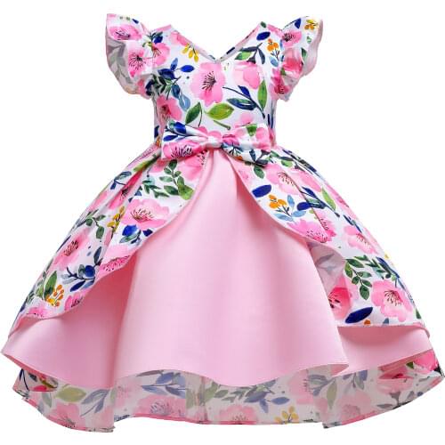 2021 Formal Dresses Kids Dresses For Girls Elegant Princess Dress Children Dress Costume Wedding Dress Vestidos For 4-10 Age
