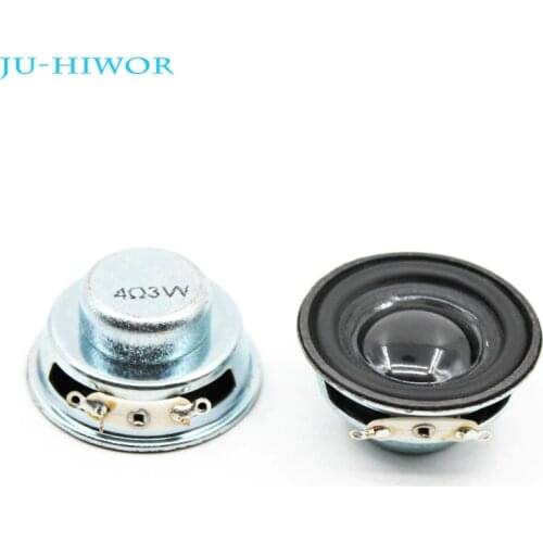 2pcs 4R 3W Loudspeaker 40MM Speaker 22MM Internal Magnetic Silvery Hat PU Edge Height 20MM