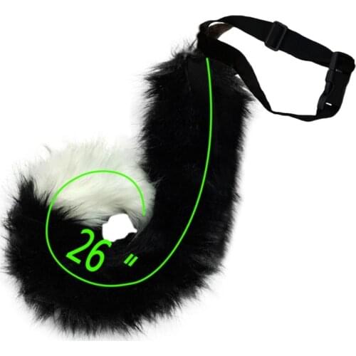 3pcs Animal Costume Accessories Set Faux Fur Kitten Wolf Ears Hair Clips Long Tail Plush Gloves Halloween Cosplay Props