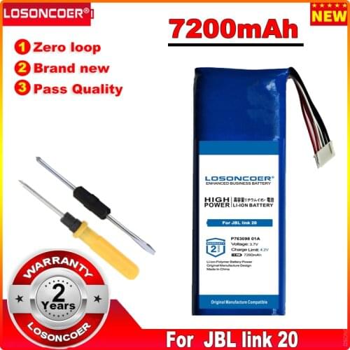LOSONCOER 7200mAh for JBL link 20 P76309801A P763098 01A Wireless Bluetooth Speaker Battery for JBL link20