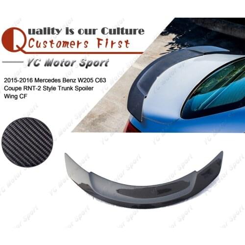 Car Accessories Carbon Fiber RNT-2 Style Trunk Spoiler Fit For 2015-2016 MB W205 C63 Coupe Rear Spoiler Wing