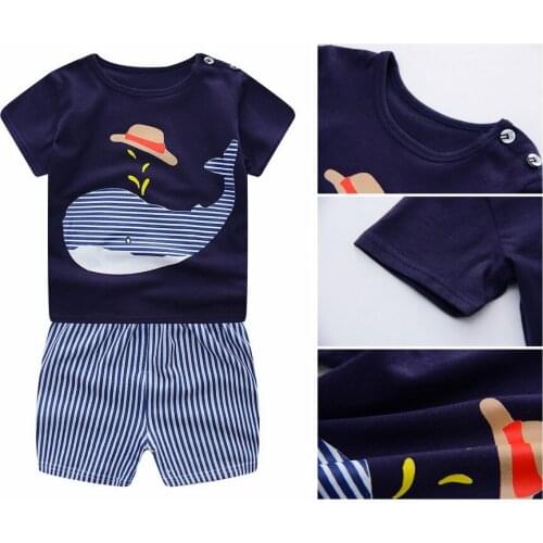 DHL 100set Summer Newborn Baby Boys Girls Clothes Set Cotton Baby Clothing Suit (Shirt+Pants) Plaid Infant Clothes Set
