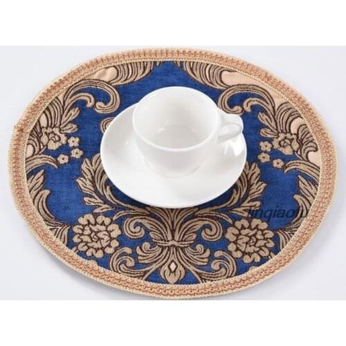 European-style high-end rural style fabric western mat Hotel table mat cotton insulation mat Table runner