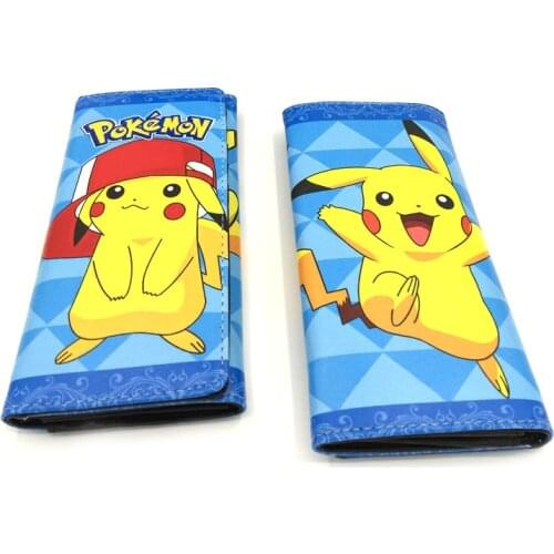 Pokemon Wallet Pikachu Anime Mens Wallet Fashion Casual Wallet Women Long Snap Wallet Men Cartoons Coin Purse Trend Coin Wallet