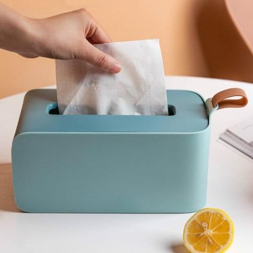 Creative Plastic Tissue Box Nordic Portable Paper Storage Box Home Bedroom Restaurant Tissue Box Napkin Holder mx12181641