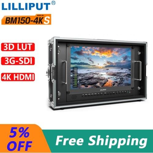 Lilliput BM150-4KS 4K Director Monitor 15.6" HDR 3D-LUT Color space Carry-on 3840x2160 SDI HDMI-compatible