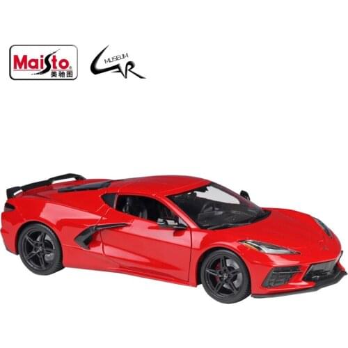 Maisto 1:18 2020 Chevrolet Corvette Stingray Coupe Metal Diecast Rally Scale Car Model Kit Display Collections Gift Toy