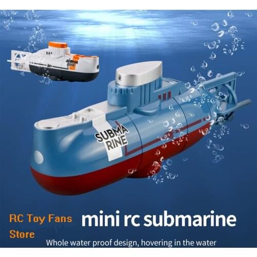 Mini RC Submarine 0.1m/s Speed Remote Control Boat Waterproof Diving Toy Simulation Model Gift for Kids Boys Girls New Year Gift