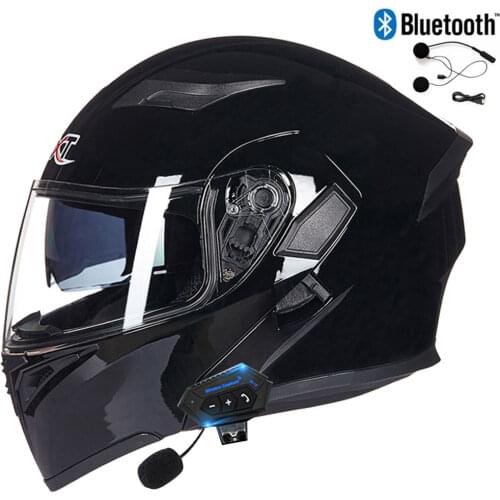 GXT Bluetooth Helmet Men Motorcycle Helmet Flip Up Casco Moto Doublel Lens Motorbike Riding Helmet Motorcycle Capacete DOT