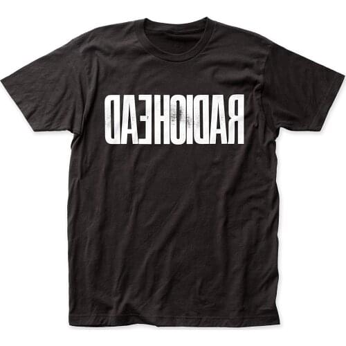 Men T-shirt Radiohead Backwards Soft Fitted 100% Cotton Tee Custom Mens Tops & Tees