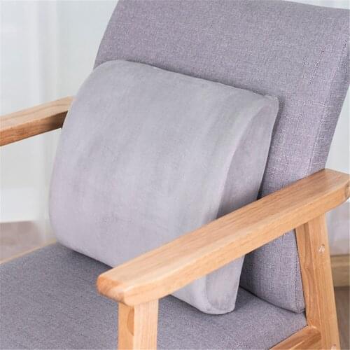 Soft Memory Foam Lumbar Support Pillow Back Massager Pillow Waist Cushion for Car Chair Wheelchair Home Office Relieve Pain