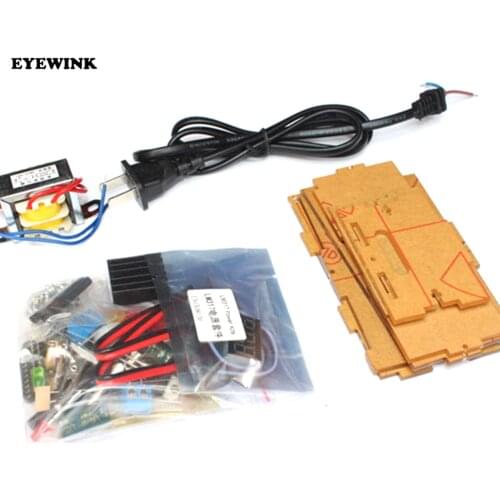 Updated version DIY LM317 Adjustable Voltage Power Supply Board Learning Kit with case learn kit