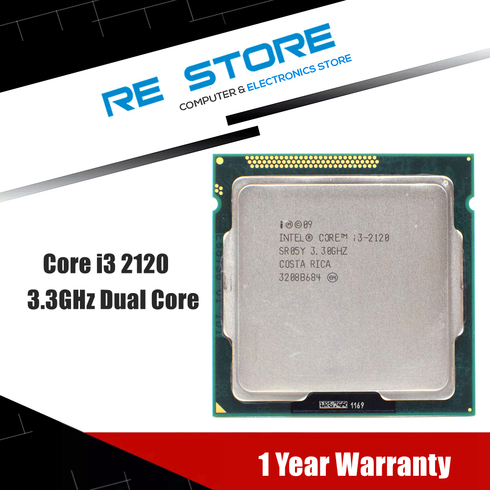 Used Intel Core i3 2120 Processor 3.3GHz 3MB Cache Dual Core Socket 1155 65W Desktop CPU