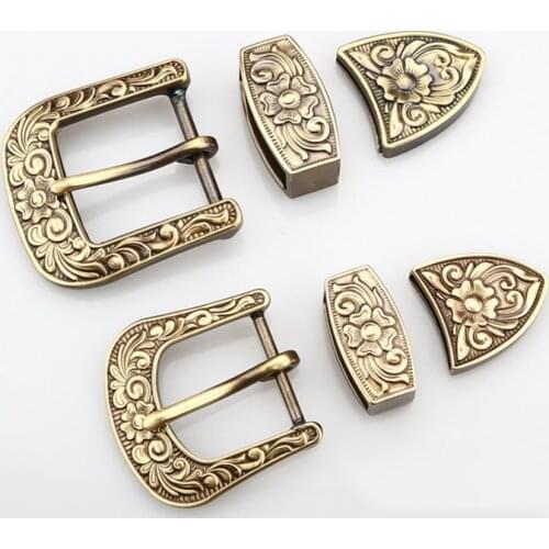 High Quality Belt Buckle Pin buckle solid brass Copper carved 35/40mm inner width leather craft Heavy belt Accessories DIY