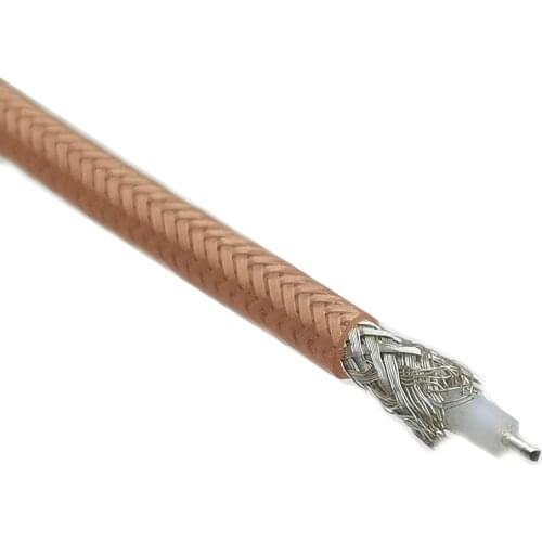 PURELINE 5M RG303 MIL-C-17 double braid shielded copper coaxial cable, RG303 low loss coaxial cable, 50 ohm RF cable