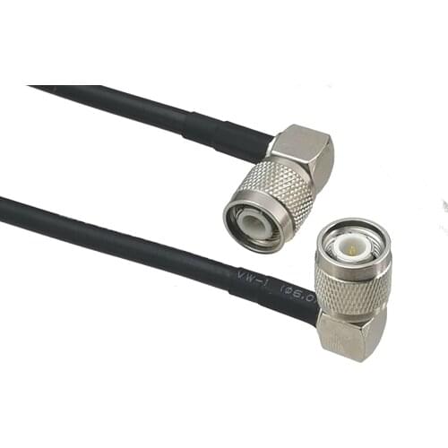 RG58 TNC Male Plug Right angle to TNC Male Plug Right angle RF Jumper pigtail Cable 6FT~20M