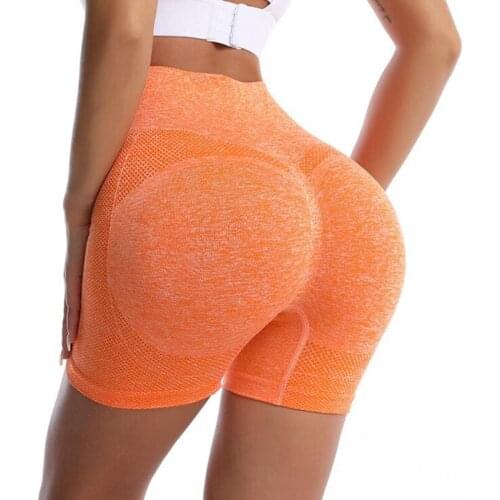 New 2 Models High Waist Women Seamless Workout Yoga Shorts Fitness Stretch Gym Tights Shorts Sportswear Seamless Shorts