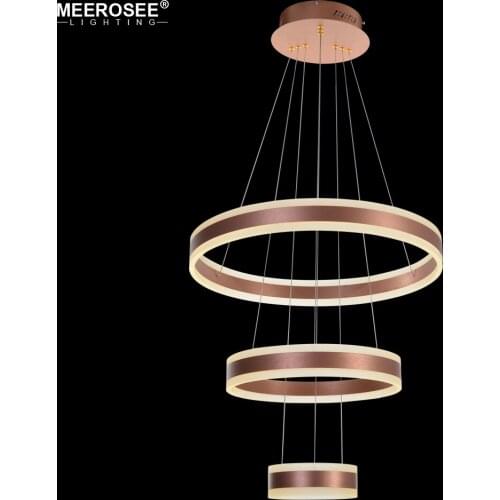 Modern Pendant Lights Living Room 3 Circle Rings LED Dining room LED Lustre Rose Gold Pendant Lamp Hanging Suspension Luminaire