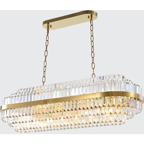 Modern Foyer Luxury G9 Led Pendant Lights Lustre K9 Crystal Led Luminarias Chain Hanging Lamparas Fixtures Living Room Led Lamp