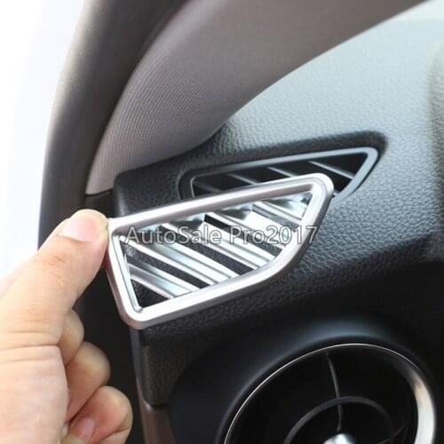 High-quality for Alfa Romeo Giulia Stelvio 2017 2018 Matte Interior Upper Front Air Vent Outlet Cover Trim 2pcs Car-Styling Acce