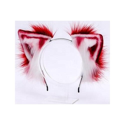 Anime Cosplay Faux Fur Animal Cat Ears Hair Clip Hairpin Fluffy Costume Fancy Dress Headwear