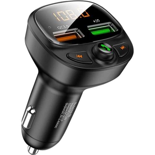QC 3.0 Dual USB Charger Car Wireless 5.0 Fm Transmitter MP3 Player Car Kit TF Card Car Quick Charge Adapter Hands Free