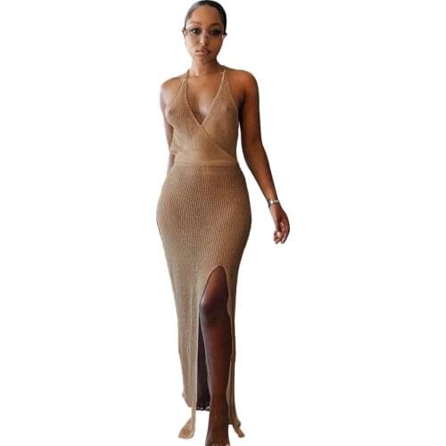 S-XL Women Chiffon Beach Cover Up Maxi Dress Tie Waist Sleeveless Split Side Bikini Swimsuit Long Cardigan Beachwear