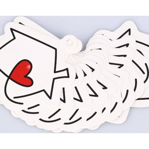 1000pcs/lot Customized tag pvc tag clothes swing hangtag garment printed paper tags irregular shape 400gsm