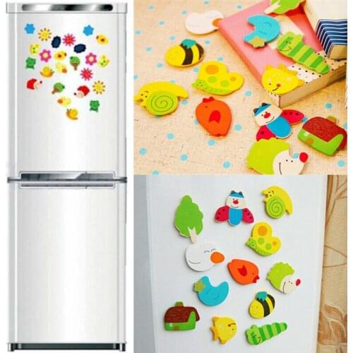 12pcs/lot Cartoon Animal Fridge Magnet Souvenir for Kids Cute Car Vegetable Stickers on the Fridge Refrigerator Magnets