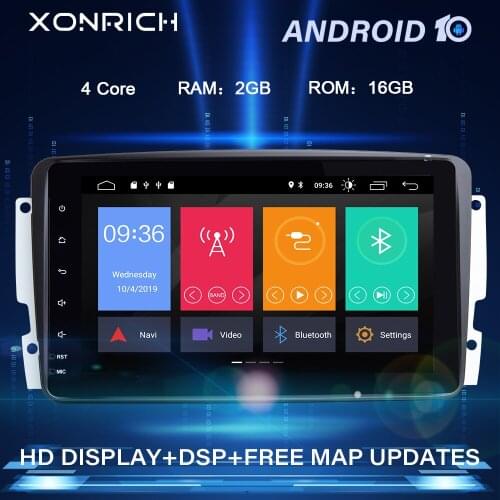 2GB 2 Din Android 10 Car Multimedia Player For W203 Mercedes Benz Vito W639 W168 Vaneo Clk W209 W210 M/ML Radio Audio Navigation