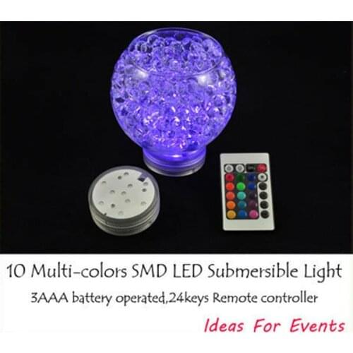 2016 Waterproof Sales Frozen Multi-color Wedding Centerpieces ,wedding Favor garden Decorations 4pieces/lot with Remote Control