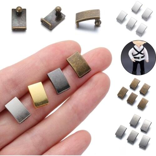5pcs Mini Belt Buckles for Decor Blyth Doll Clothes Metal Ultra-small Waistband Buckle Doll Bags Buckles DIY Doll Accessories