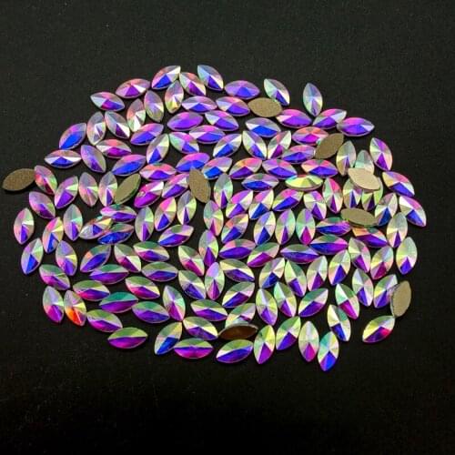 50Pcs/lot Crystals AB Nail Rhinestones Flatback Glass Strass Crystal Rhinestone Drop Heart Rhombus Shapes Gem For Nails Art Deco