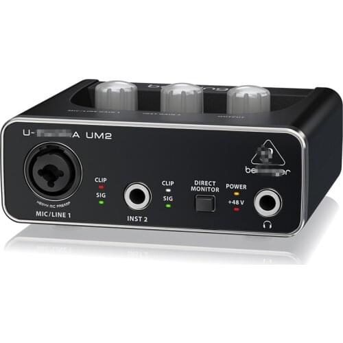 Audiophile UM2 Mic Preamplifier Professional Studio Sing Music Live Recording Guitar band USB Audio Interface Sound card