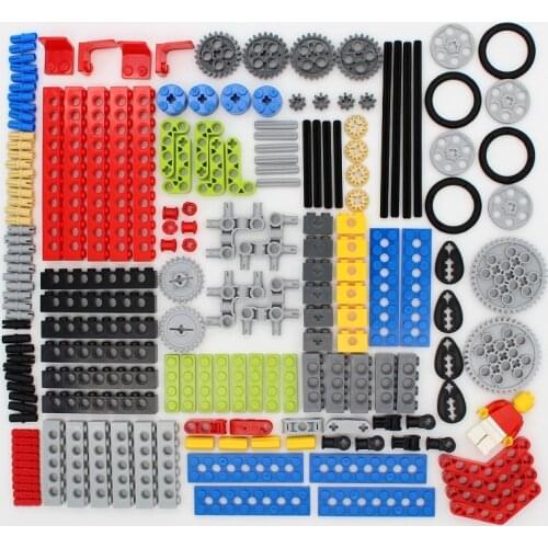MOC Bulk Blocks Pin Liftarm Studless Beam Axle Connector Panel Gear Compatible Car Construction Assembly Technical Parts Bricks