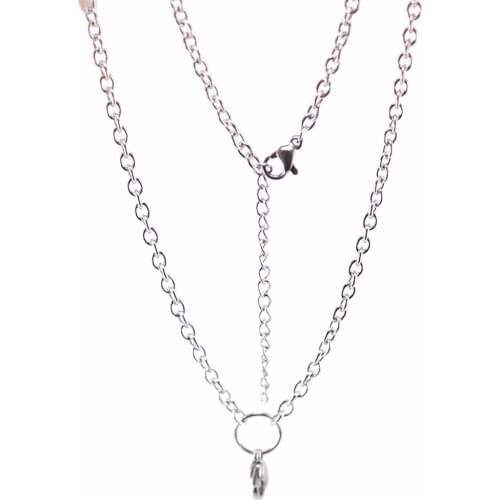 Stainless Steel 0.8mm 3mm Width 18+2'' flat cable Necklace Chain For memory living Glass Locket & oil Diffuser Locket