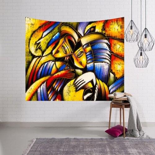 Color graffiti pattern Wall Rugs Tapestry Hanging Decor Dorm Room Decoration Tapestry Psychedelic Wall Prints 95x73 cm