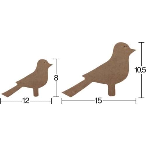 H57 2li Bird Trinket, 18mm Figurative Wood Object