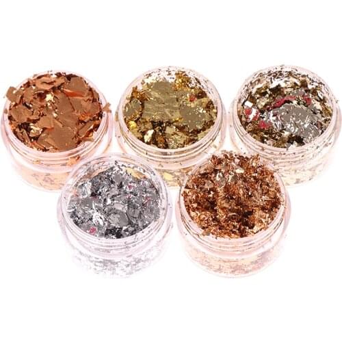 Imitation Gold/Sliver Foil Art Craft Paper Leaf Leaves Sheets Bulk Foil Paper Leaves For Gilding DIY Nail Flake Art Decor