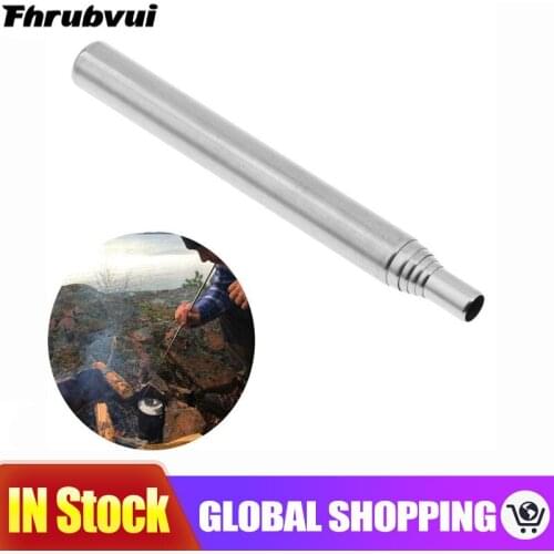 Stainless Steel Pocket Bellows Collapsible Air Blasting Campfire Fire Tool For Camping Hiking Cooking Gear Tools