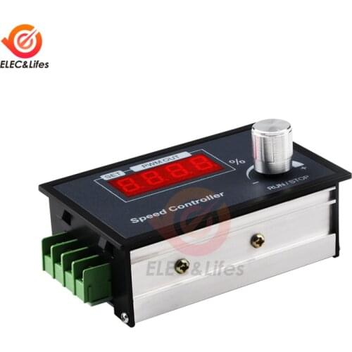 DC 6-60V 6V 12V 24V 36V 48V DC Motor Controller PWM Adjustable Speed Digital Display Encoder Duty Ratio Frequency Max 20A