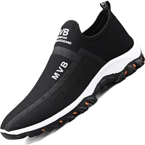 Summer Sneakers Men Shoes Spring Mesh Breathable Lightweight Outdoor Walking Shoes Slip on Loafers Running Sports Shoes Mens