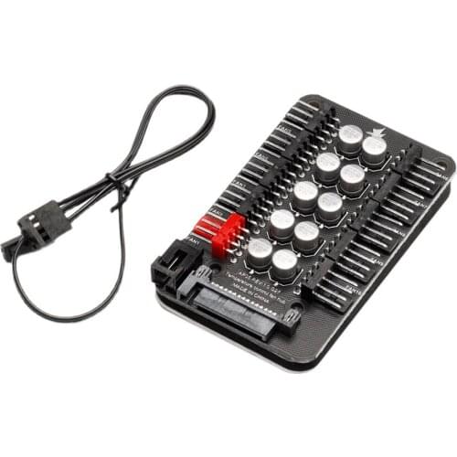 Motherboard 4 Pin PWM Hub Cooler Fan Splitter Extension Cable SATA Power Supply PC Cooling Speed Controller Adapter New