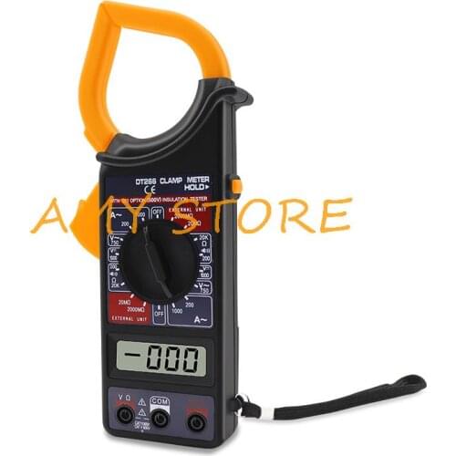 AC750V DC1000V 3 1/2 Digits LCD Display AC DC Multimeter Electronic Tester Digital Clamp Meter Red Black DT-266