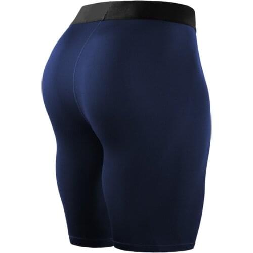 Men Quick-drying Breathable Elastic High Waist Yoga Slant Pocket Running Training Sports Tight-fitting Stretch Fitness Shorts