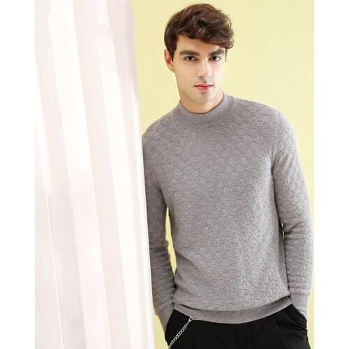 ZHILI 2018 New Autumn Winter Crew Neck Sleeve Long Pullover Cashmere Sweater