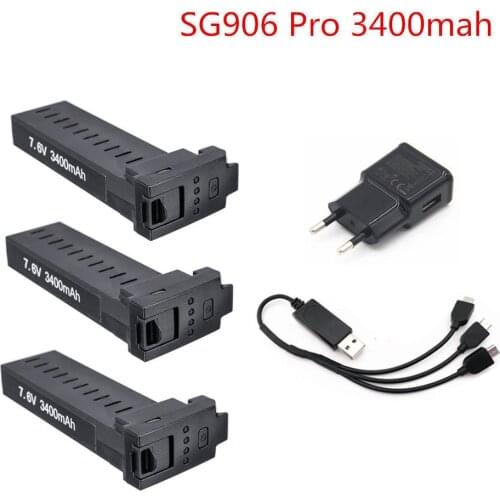 Original Battery For SG906 Pro 7.4V 2800mAh 3400mAh RC Drone Battery Lipo Battery Accessories SG906 pro Battery With Charger
