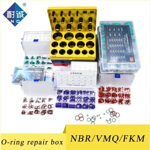 Rubber/Silicone O Ring Seal VMQ NBR FKM Sealing O-rings Nitrile Washer Rubber oring set Assortment Kit Set Box Ring